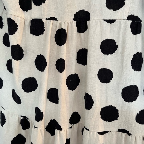 Who What Where Polka Dot Linen Dress - Picture 7 of 7